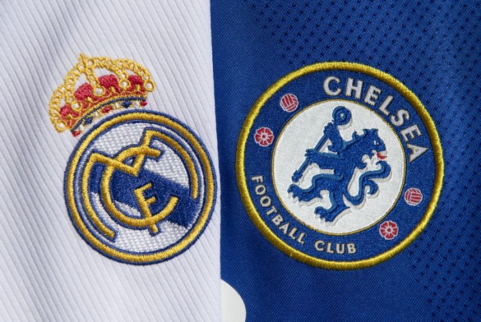 The Club Badges of Real Madrid and Chelsea FC